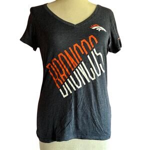 Broncos Shirt Womens Size Medium Gray Football Sporty Denver Big Game Weekend
